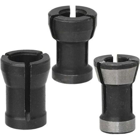 3pcs Adaptateur de Mandrin à Pince Collet à Embouts de Routeur Électrique 6mm/6.35mm/8mm Outil à main de Support (1/5)