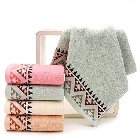 4 pièces Ensembles de serviettes, Serviettes de Cuisine 100% Coton, 35 x 75 cm, Serviettes à Main (1/5)