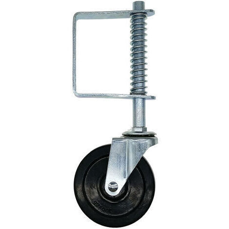 4inch Ressort de Roue de Porte en Caoutchouc, Roulette pivotante pour Transport Industriel, Capacité de Charge de 110 LB (1/5)