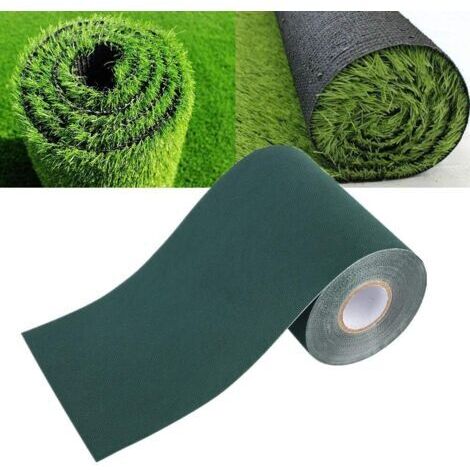 Tapis adh¨sif d'herbe de jardin en bande de gazon artificiel artificiel et tapis haute densit¨ faux 150mm 10m (vert) (1/5)