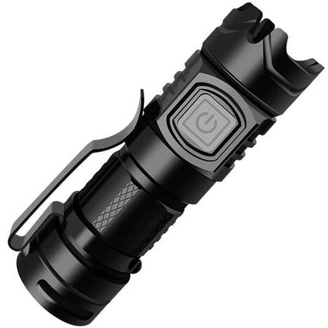 Lampe de poche LED et charge USB compacte 3 modes de gradation prévention des catastrophes panne de courant urgence camping alpinisme pêche de nuit