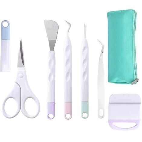 Outils de désherbage Ensemble d'outils de désherbage en vinyle Outil de traçage Ensemble d'outils de désherbage de base pour scrapbooking, croquis (7 pièces)