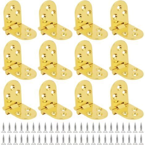 Charnière pour meuble,12 PCS Charnières de Table Pliantes,180 Degrés Charnière, Flip Top Charnière avec vis (1/5)