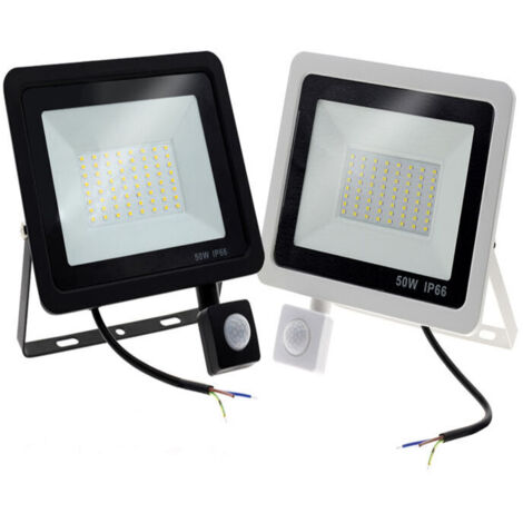 1PACK - 100W Projecteur LED détecteur de mouvement,Blanc Froid (6500K) 10000LM Projecteur LED Exterieur Avec Detecteur Imperméable IP66 Projecteur LED exterieur de sécurité pour, garage, couloir [Clas (1/3)