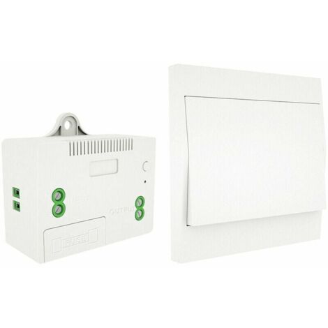110-230V Interrupteur d'éclairage sans fil et kit de récepteur Interrupteur auto-alimenté Télécommande Luminaire, 1 interrupteur et 1 récepteur - 1 interrupteur et 1 récepteur (1/5)