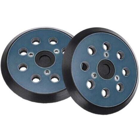 Lot de 2 patins abrasifs pour ponceuse orbitale 8 trous 125 mm Compatible avec Makita M9204 BO5030 BO5031 DBO180Z BO8041 DBO180RMJ BO5041 BO5010 BO50111 BO5012. (1/5)