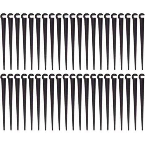 Piquets de Support de Tuyau d'irrigation Support Piquet de Tube Irrigation Goutte à Goutte Plastique Outil de Jardinage,Paquet de 100