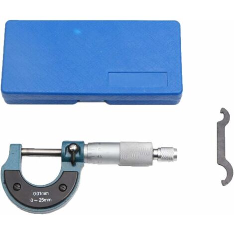 Micromètre Externe Métrique Haute précision Génie métallurgique et mécanicien automobile Outil de mesure Micromètre Micromètre Micromètre Micromètre 0-25mm