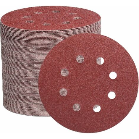Disque de Ponçage, Disques a Poncer 125mm pour Ponceuse Excentrique, (Grain Abrasif de 40/60/100/150/240/320/600)),(105pcs) (1/5)