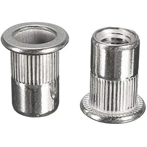 100 Pcs M6 Filetage Ecrou Rivet Rivnut Insert Serti 304 INOX (1/4)