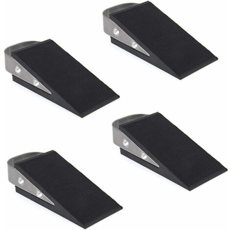 Cale Porte, Pack 4 Cale de Porte Caoutchouc Mise A Niveau Arret de Porte, pour Les Carrelages, Les Tapis (1/5)