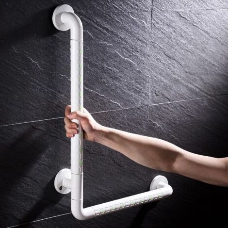 Barre d'Appui Douche de Sécurité, Rail Antidérapant en Acier Inoxydable, Support de Poignée pour Toilette (1/5)