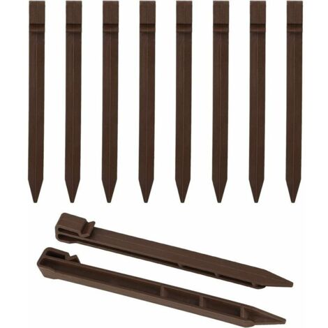 LTDSFHC Lot de 20 piquets d'ancrage au sol en plastique de 24 cm - Piquets d'ancrage au sol - Piquets d'ancrage de jardin - Piquets de fixation pour bordure de jardin, terrasse, tente (1/4)