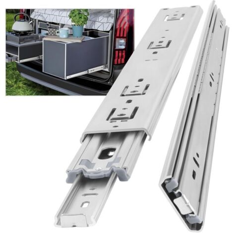 Glissière de tiroir pour charges lourdes, capacité de charge jusqu'à 68 KG, sans serrure,Extension 800mm, 1 Paire (2 pièces)