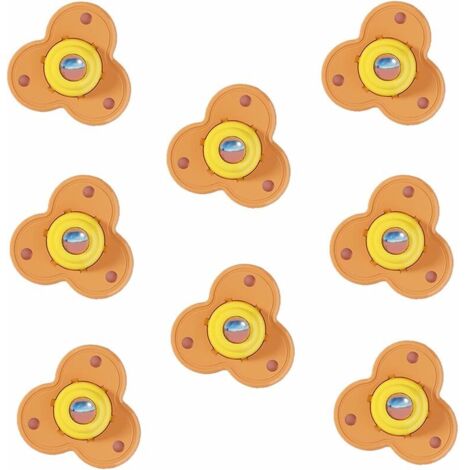 Lot de 8 mini roulettes pivotantes en acier inoxydable auto-adhésives, poulie de rotation à 360 degrés, roues universelles pour meubles,poubelles (1/5)