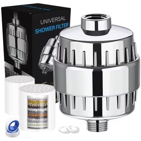20 Stage Shower Filter with Vitamin C Hard Water Shower Head Filter with Interchangeable Cartridge for Removing Chlorine and Heavy Metals (1/5)