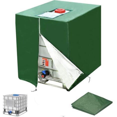 Bache pour Cuve 1000L IBC,Housse de Protection, Anti-UV Anti-poussière Couverture Container Réservoir IBC,Bâche de Protection, éTanche,(120 x 100 x 116 cm) (1/5)