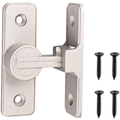 Verrou Serrure De Fermeture Porte Interieure Coulissante De Lumineux 90° Loquet De Crochet A Porte Bascule Boulon De Verrouillage De Boucle Moraillon Antivol Verrous De Porte Lumineux- (1/4)