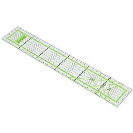 Outil de couture DIY de règle de piquage transparent de 5x30cm pour la conception, la mise en page, la courtepointe (1/5)