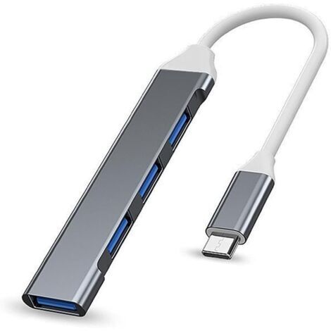 Hub USB C 4 Ports, Hub USB C vers USB, Répartiteur USB C, Répartiteur USB C vers Hub USB 3.0, Compatible avec Mac Pro, iPad Pro, Chromebook, Pixelbook, Surface Pro, Samsung, Dell XPS, iMac (1/5)