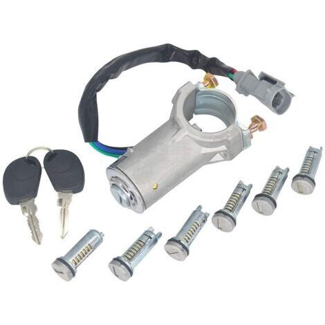Interrupteur de Réparation de Commutateur d'allumage, Serrure de cylindre de barillet d'allumage 2 clés pour Iveco Daily 2000-2006 2992551 2991727 (1/5)