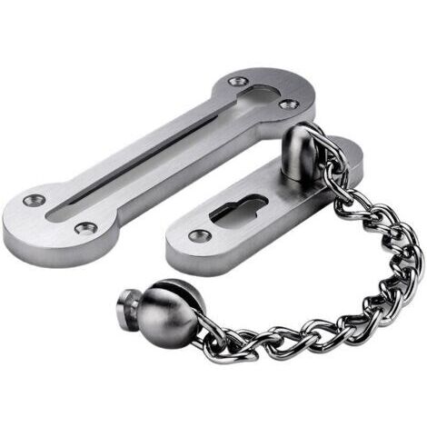 Solid 3MM en acier inoxydable 304 extra-épais Chaîne de porte sécurité Coulissant à Chaîne chaine pour porte d'entrée (1/4)