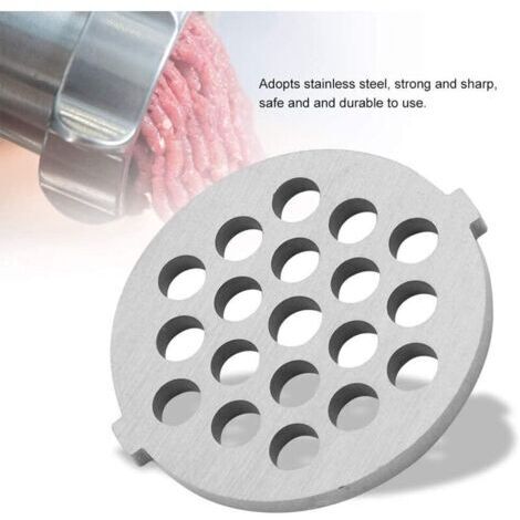 Disque à Trous Couteau Lame de Hachoir à Viande à disques en acier inoxydable Couteau à hachoir à viande avec trous de 7.5 / 7mm Pièce de rechange professionnelle pour hachoirs à viande(7mm) (1/4)