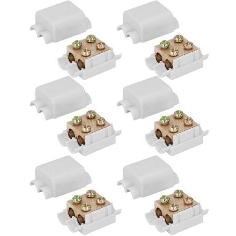 6Pcs T Type Connecteur Séparateur de Fil Haute Puissance 3 Voies Prise Ligne Boîte de Jonction pour Fil Électrique de 2,5 à 16 mm² 1000V 100A ZK‑1216 (1/5)