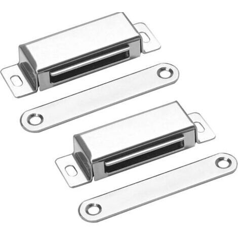 2 Pièces Aimant porte placard loqueteaux magnétiques  loquet magnétiques de pour meuble robuste pour tiroirs, porte de douche, armoire (1/5)