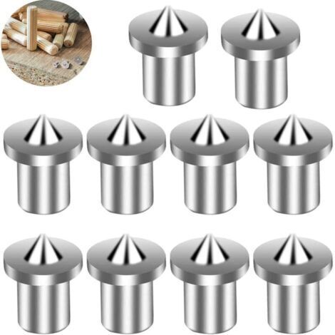 Outil de Centrage de Goujon d'Alignement de Bois Pointe le Centre de perçage de marqueur, 6 mm (10 Pcs) (1/4)