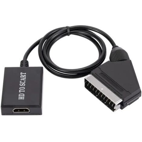 Convertisseur hdmi vers péritel adaptateur audio vidéo hd 1080p pour hdmi vers péritel Sky Box (1/5)