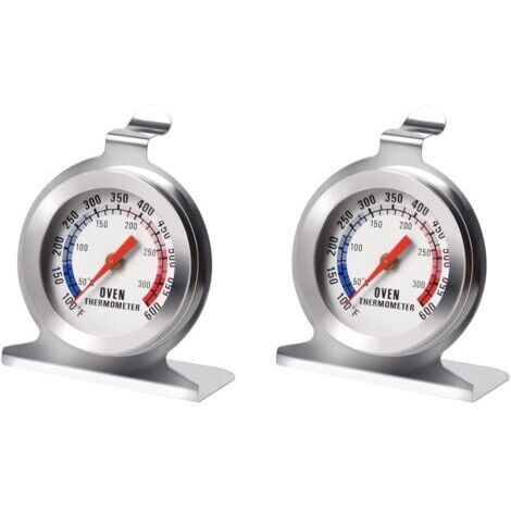 Lot de 2 thermomètres de four en acier inoxydable pour four à gaz, accessoires de four à pizza, thermomètres de four (1/5)