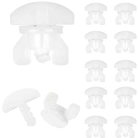 Arrêts Intermédiaires, Lot de 20, Blanc, Arrêt de Rideau, Convient pour un Maximum de 6 Rideaux avec Rails de Roulement, Chambre de Roulement d'une Largeur Minimale de 16 mm, Hauteur de 6mm, Arr