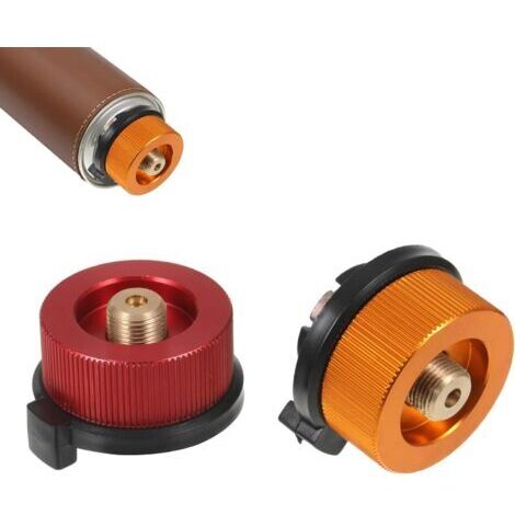 2 Pcs Adaptateur De Cartouche De Gaz, BBQ Barbecue Adaptateur De Cartouche De Piquage, Adaptateur De Cartouche De Valve, Cartouche D'Adaptateur De Gaz pour RéChaud De Camping BrûLeur Connexion (1/5)