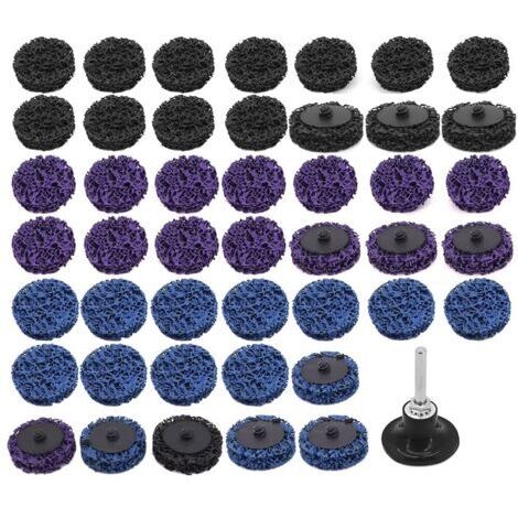 Disques Abrasifs, 46 Pièces 2 Pouce 50mm Disques à Lamelles Disque de Nettoyage pour Outil de Nettoyage de Surface de Dérouillage de Peinture en Métal (1/5)