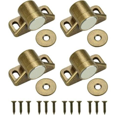 4PCS Aimant pour Porte Placard Loquet de Porte Magnétique Fermeture de Porte Aimantée (1/5)