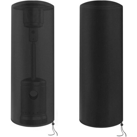 Housses de Chauffage Extérieur en Tissu Oxford Housse Parasol Chauffant Étanche Coupe-vent Couverture de Chauffe-Patio Cylindrique Noir pour Protection Chauffage de Terrasse(120  50  50cm) (1/5)