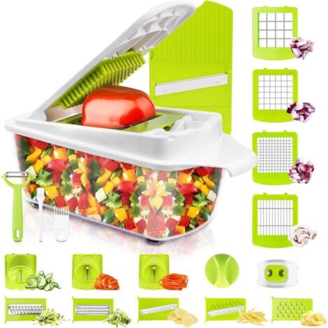 Mandoline Multifonctions 23pcs Coupe Legume Multifonctions des Decoupe legumes Rapidement et Uniformément