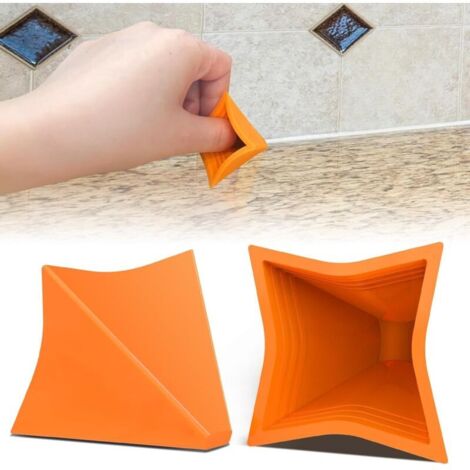 Lot de 2 outils de couture en silicone, kit d'outils de finition de calfeutrage, kit de retrait de silicone, applicateur de calfeutrage réutilisable, outil de finition pour joint d'évier de cuisine et (1/5)