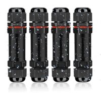 Raccord Électrique Étanches IP68, Connecteur de Câble Électrique Boîte de Derivation Étanche Éxterieur 3 Fils, Domino Etanche Boîte de Jonction pour Câble Ø 4 à 12 mm (4 Pcs)
