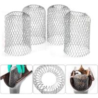 4PCS Filtres de Gouttière en Aluminium Gardes de Gouttière en Métal Protections de Gouttière Extensible Crépine de