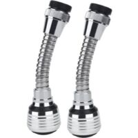 2 Pièces Rallonge De Robinet De Cuisine,Adaptateur D'extension De Robinet Flexible 360°, Cuisine Rallonge Robinet Cuisine Robinet Pivotant De Pulvérisateur Embout De Convient Pour La Cuisine
