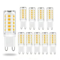 10er Set weiße G9-5W LED-Maislampen aus Keramik, neutralweißes Licht, Sockel G9, flimmerfrei, energiesparend, 220V