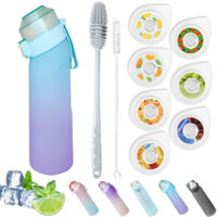 Bottiglia D'acqua Aerea - 650 Ml - Con 7 Capsule Di Sapore - Senza Bpa - A Prova Di Perdite - Ecologica - Idratazione Perfetta Per La Palestra - Ufficio - Viaggi E Avventure All'aperto - Con 2 Kombors