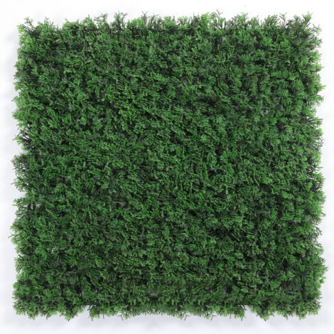 Pannelli da parete con siepe artificiale 50 cm x 50 cm, schermi protettivi e per la privacy del giardino, fondale in erba sintetica (1 pezzo)