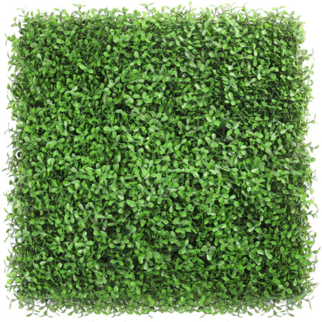 Pannelli da parete con siepe artificiale 50 cm x 50 cm, schermi protettivi e per la privacy del giardino, fondale in erba sintetica (1 pezzo)