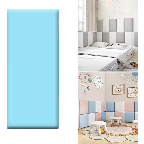 Set di 8 adesivi murali anticollisione blu per schienali, 20 x 40 cm, adesivi murali fai da te per interni, anticollisione (1/5)