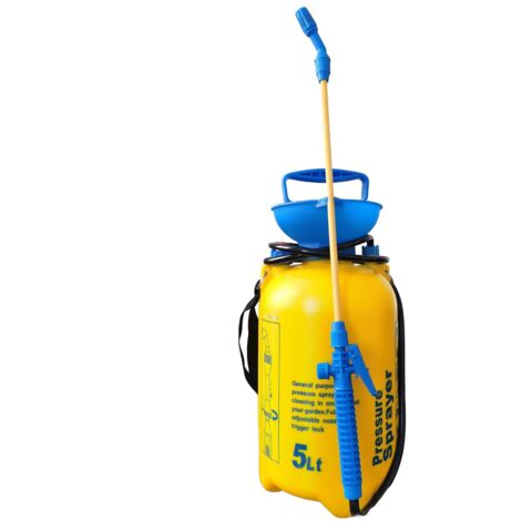 Spruzzatore a pressione da 5 litri, spruzzatore a pressione d'aria regolabile, bomboletta spray a spalla, spruzzatore pressurizzato, giallo (1/5)