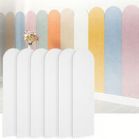 Pannello murale autoadesivo 3D - Set da 6 - Protezione antiurto per pareti 60x15x0,4 cm - Decorazione murale moderna - Facile da installare, Bianco