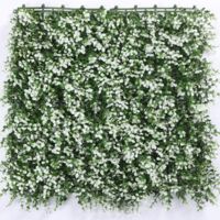 Künstliche Hecke 50 cm x 50 cm, Schutz und Sichtschutz für den Garten, künstliche Graswand als Hintergrund, UV-Schutz (1 Stück)